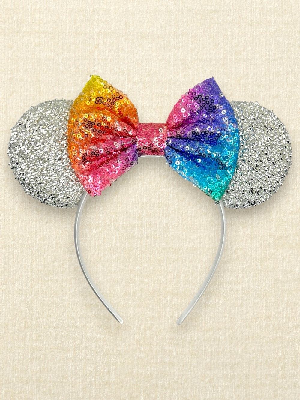 Silver Spaceship Earth Minnie Ears | Disney World EPCOT-Inspired Mouse Ears